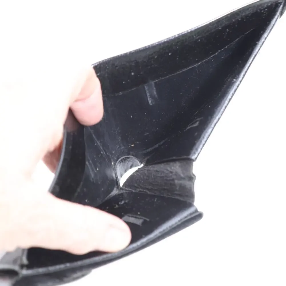 Vintage Genuine Leather Wallet Men S Bifold Bi-fold Black Pebbled ID Cards Cash